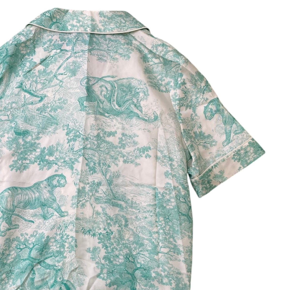 Women's Dioriviera Chez Moi Shirt & Shorts Co-ord Full Tracksuit Green Size L / UK 12 - Photo 5