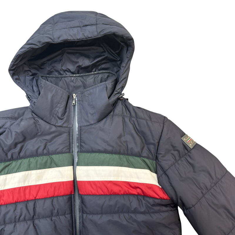 Men's Plaque Logo Down Jacket Navy Size IT 46 / S