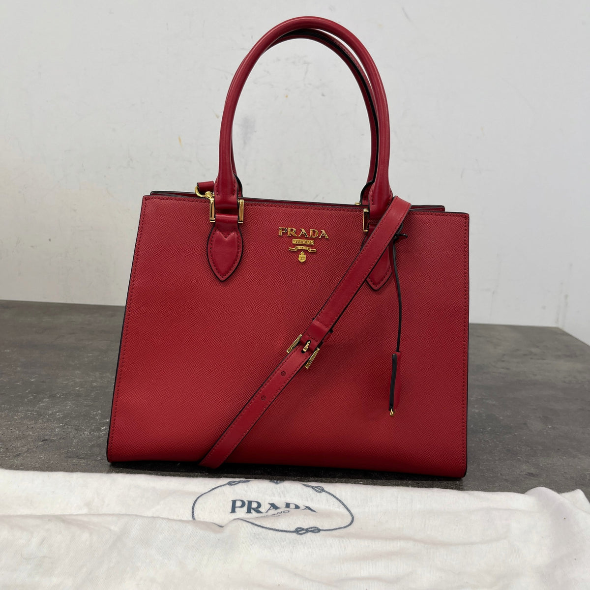 Women's Saffiano Handbag Red - Photo 14