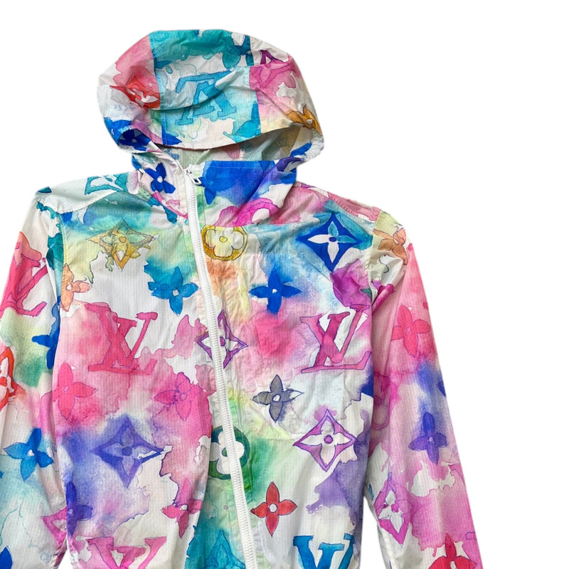 Men's Monogram Watercolour Windbreaker Multi-Coloured Size S