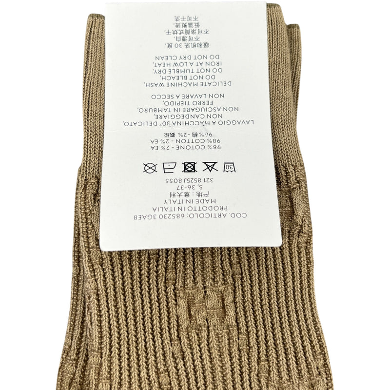 Gucci Women's GG Supreme Socks Brown Size 2-5