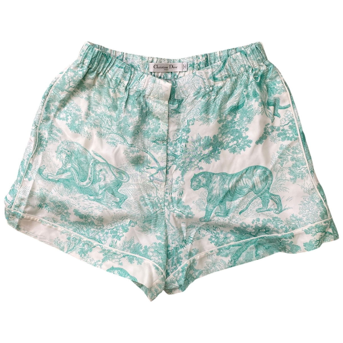 Women's Dioriviera Chez Moi Shirt & Shorts Co-ord Full Tracksuit Green Size L / UK 12 - Photo 6