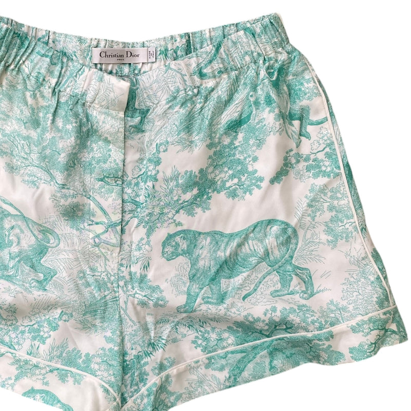 Women's Dioriviera Chez Moi Shirt & Shorts Co-ord Full Tracksuit Green Size L / UK 12