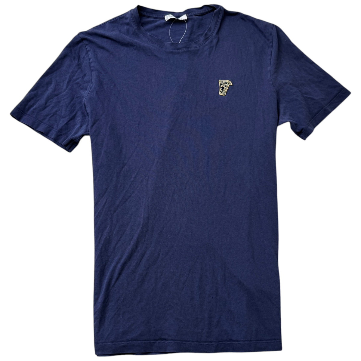 Men's Embroidered Logo T-Shirt Navy Size M - Photo 1