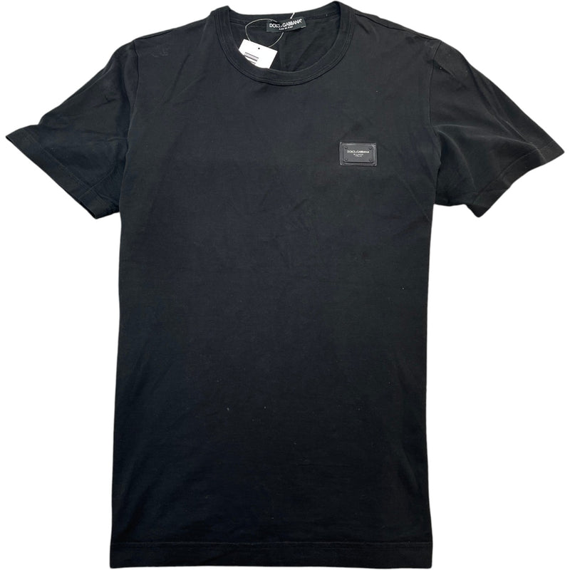 Men's Plaque Logo T-Shirt Black Size IT 52 / UK XL