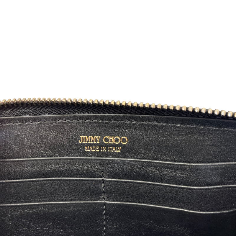 Women's Logo Crocodile Embossed Wallet Black