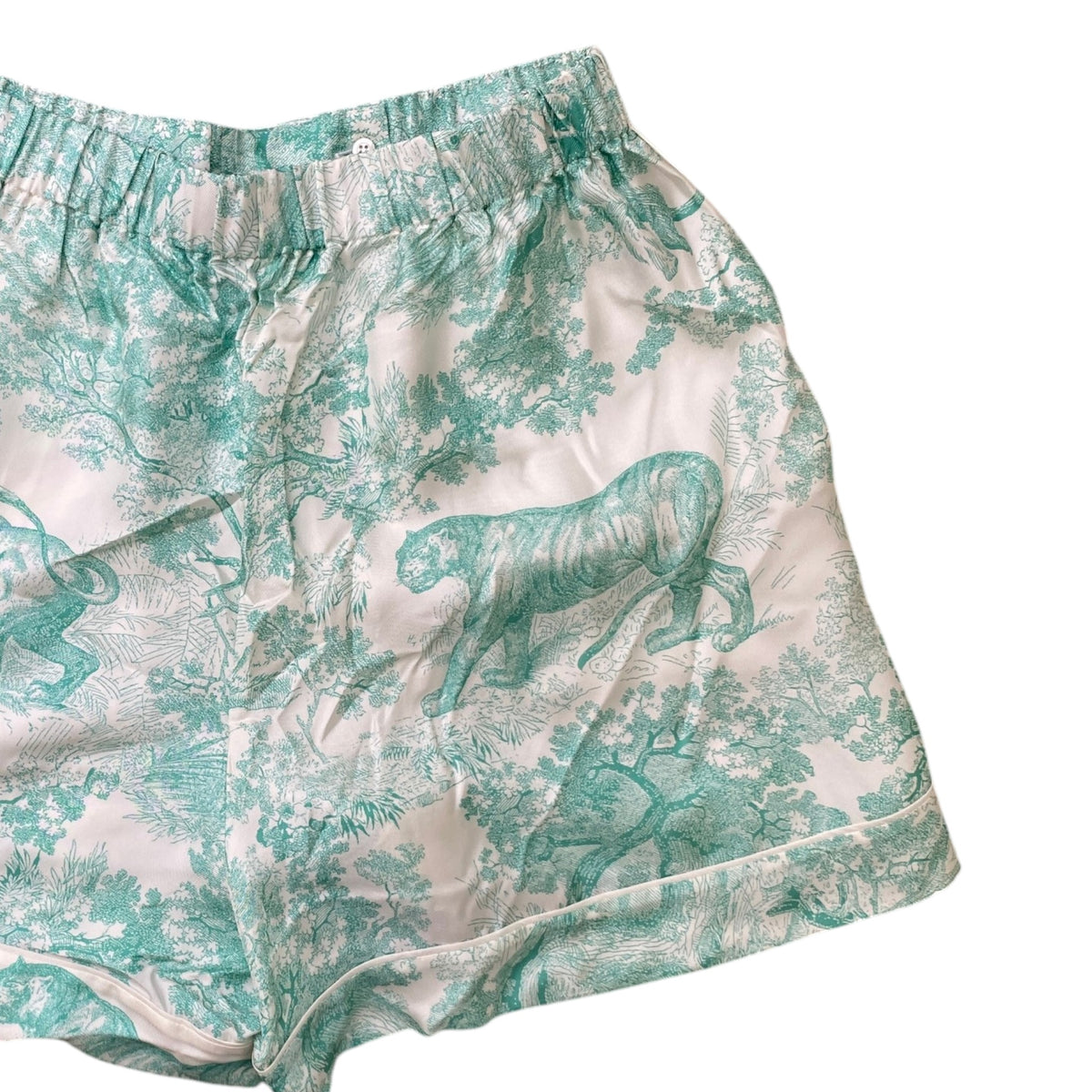 Women's Dioriviera Chez Moi Shirt & Shorts Co-ord Full Tracksuit Green Size L / UK 12 - Photo 9