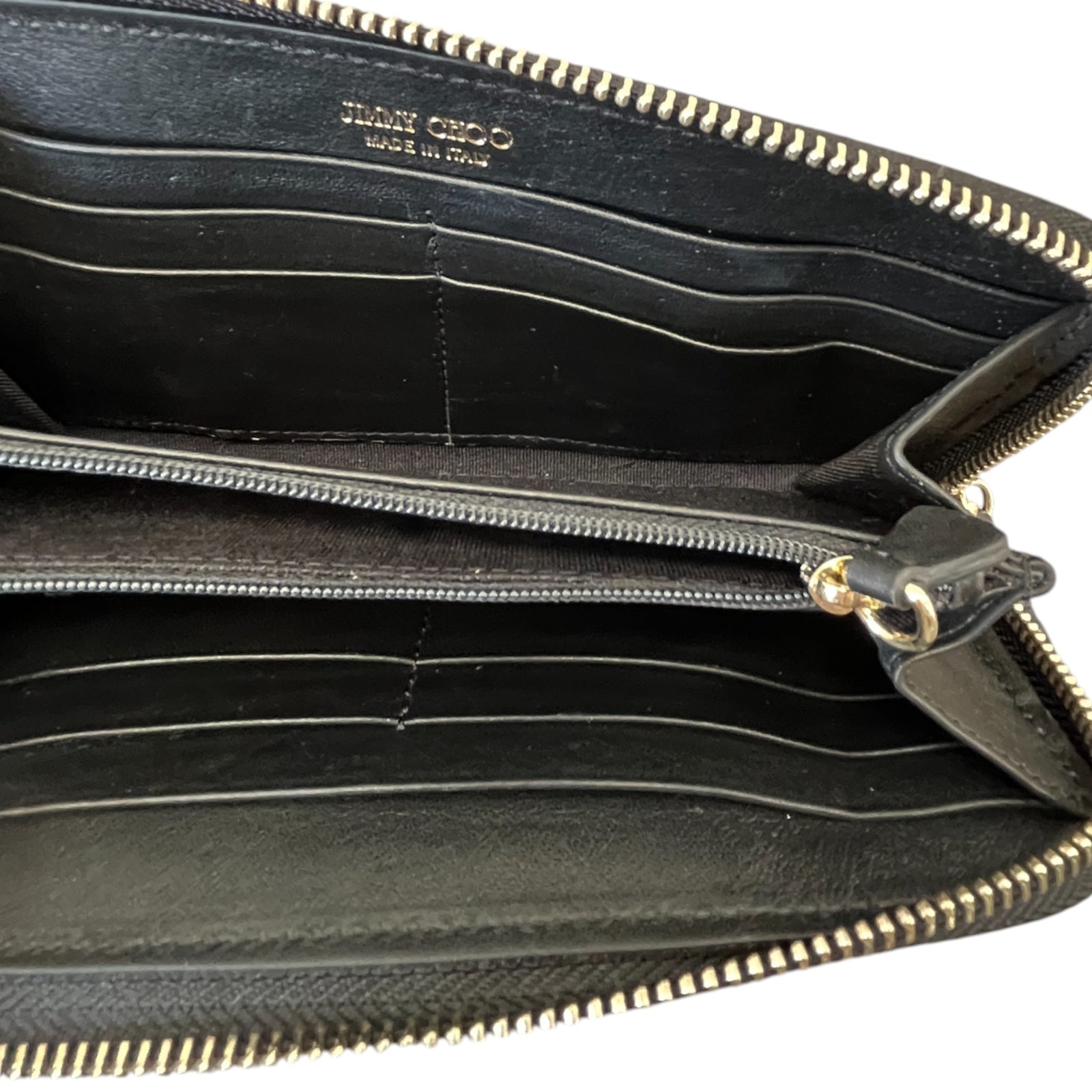 Women's Logo Crocodile Embossed Wallet Black - Photo 10