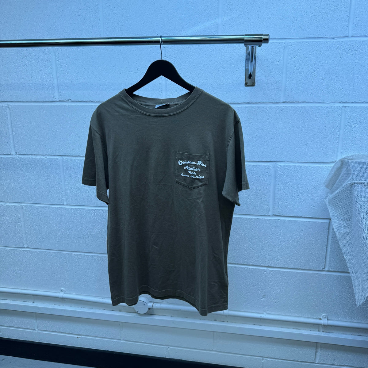Men's Logo Print T-Shirt Khaki Size S - Photo 9
