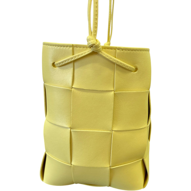 Women's Small Cassette Bucket Bag Yellow