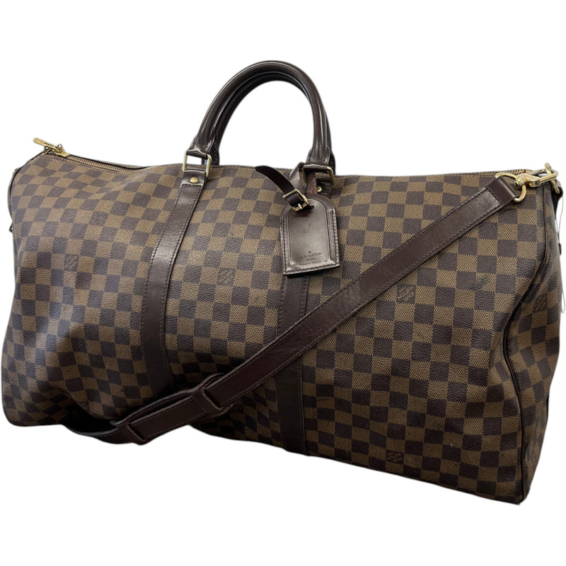 Women's Damier Ebene Keepall Bandoulière 55 Bag Brown