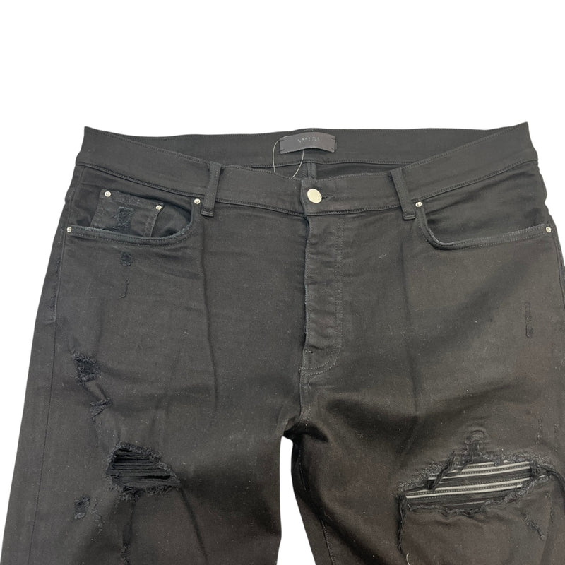Men's Mx1 Distressed Jeans Black Size Waist 38"