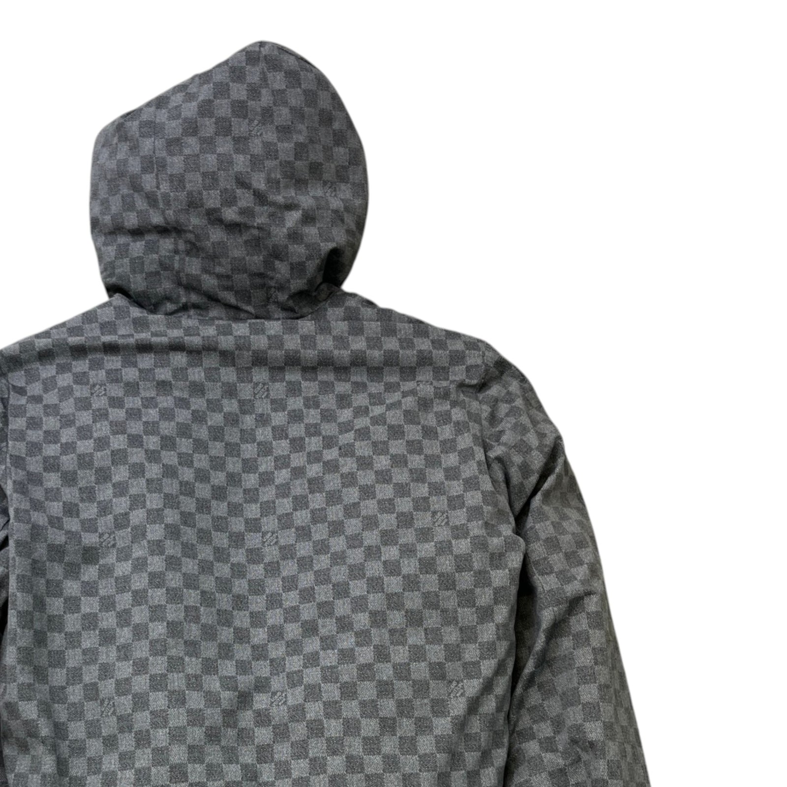 Men's Damier Graphite Reversible Down Jacket Black Size IT 48 / M - Photo 7