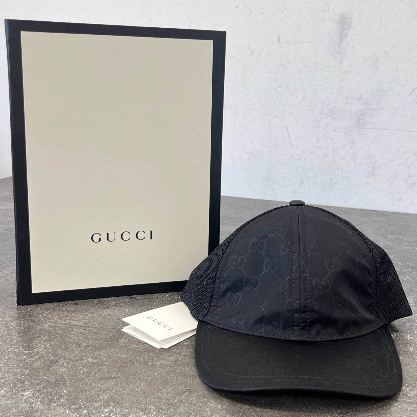 Men's GG Supreme Baseball Beanie Black Size S - Photo 13