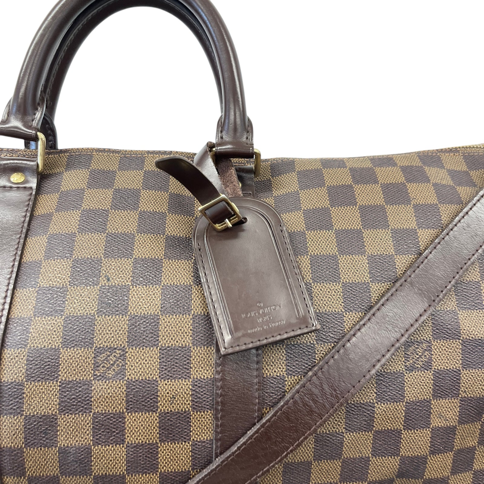Women's Damier Ebene Keepall Bandoulière 55 Bag Brown - Photo 10