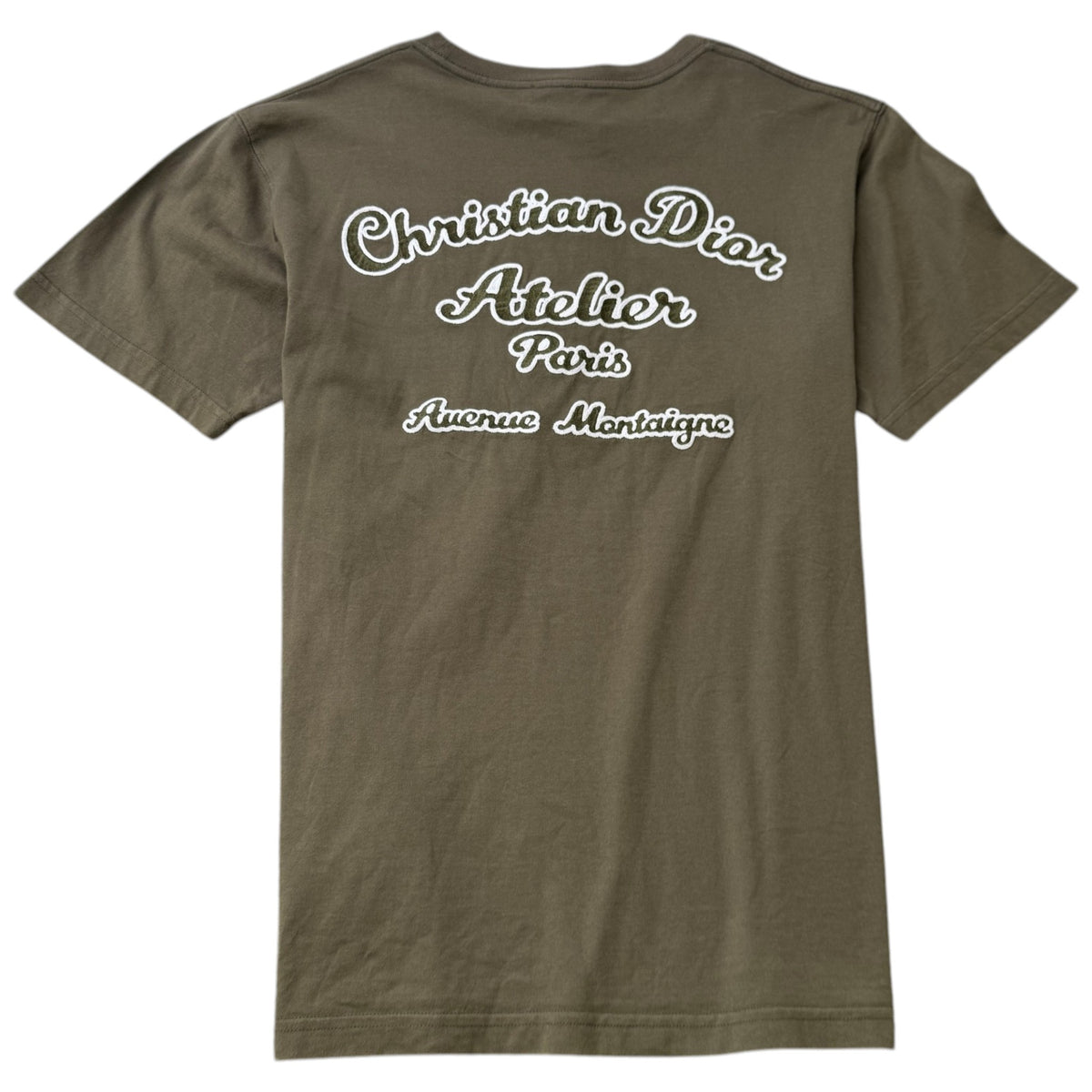 Men's Logo Print T-Shirt Khaki Size S - Photo 2