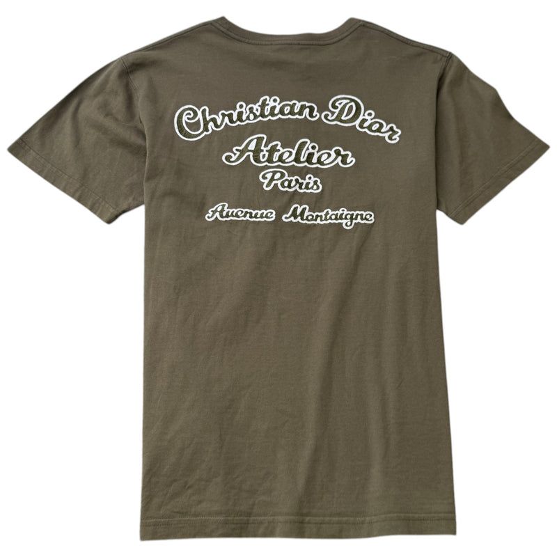 Men's Logo Print T-Shirt Khaki Size S