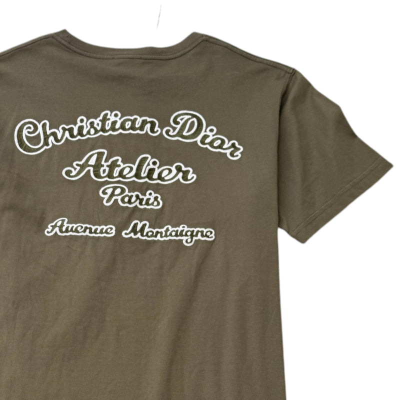 Men's Logo Print T-Shirt Khaki Size S