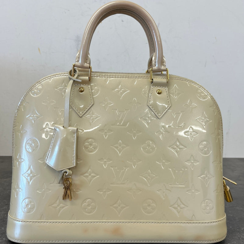 Women's Vernis Leather Alma Mm Bag Cream