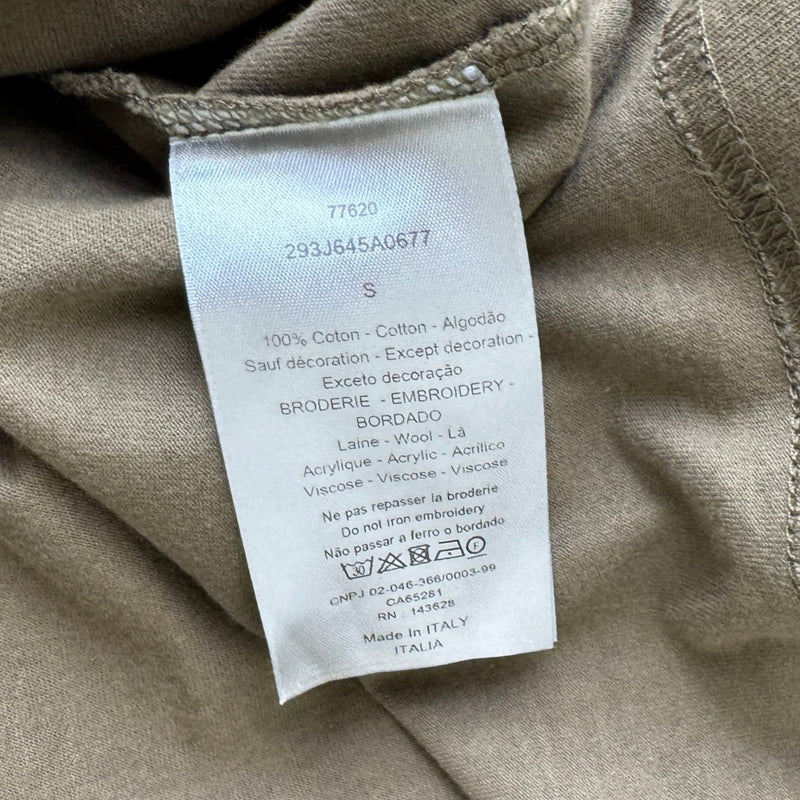 Men's Logo Print T-Shirt Khaki Size S