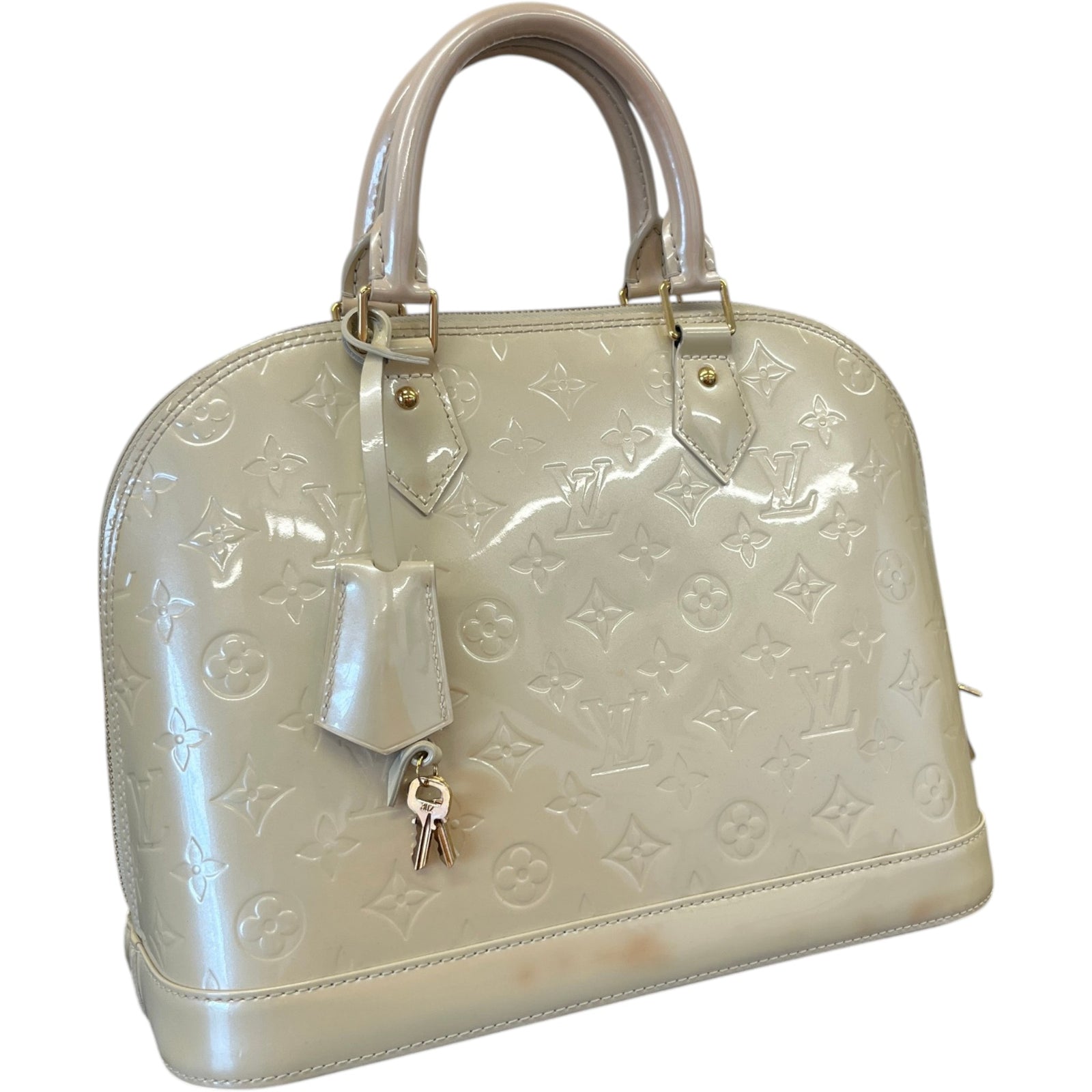 Women's Vernis Leather Alma Mm Bag Cream - Photo 4