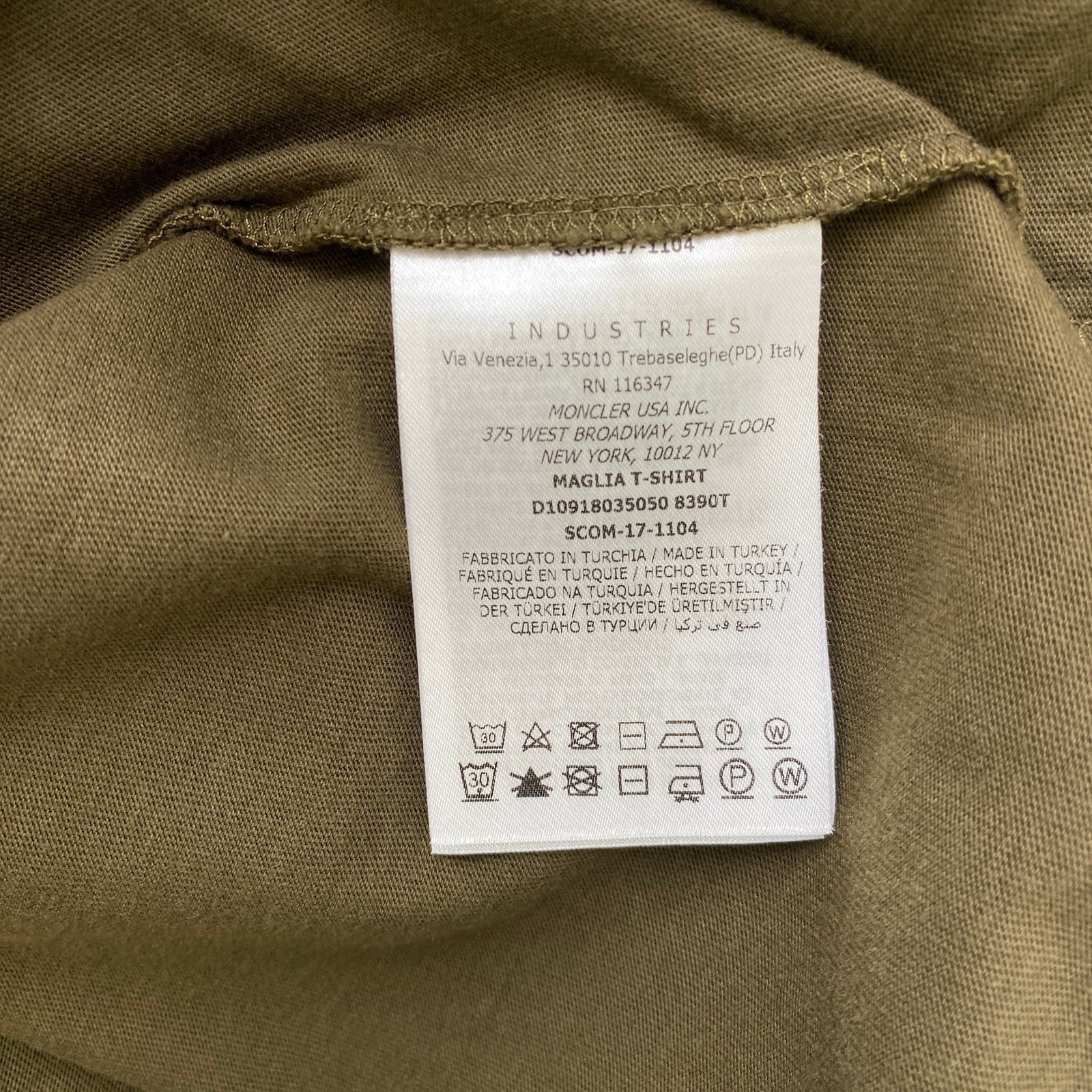 Men's Maglia T-Shirt Khaki Size XL - Photo 6