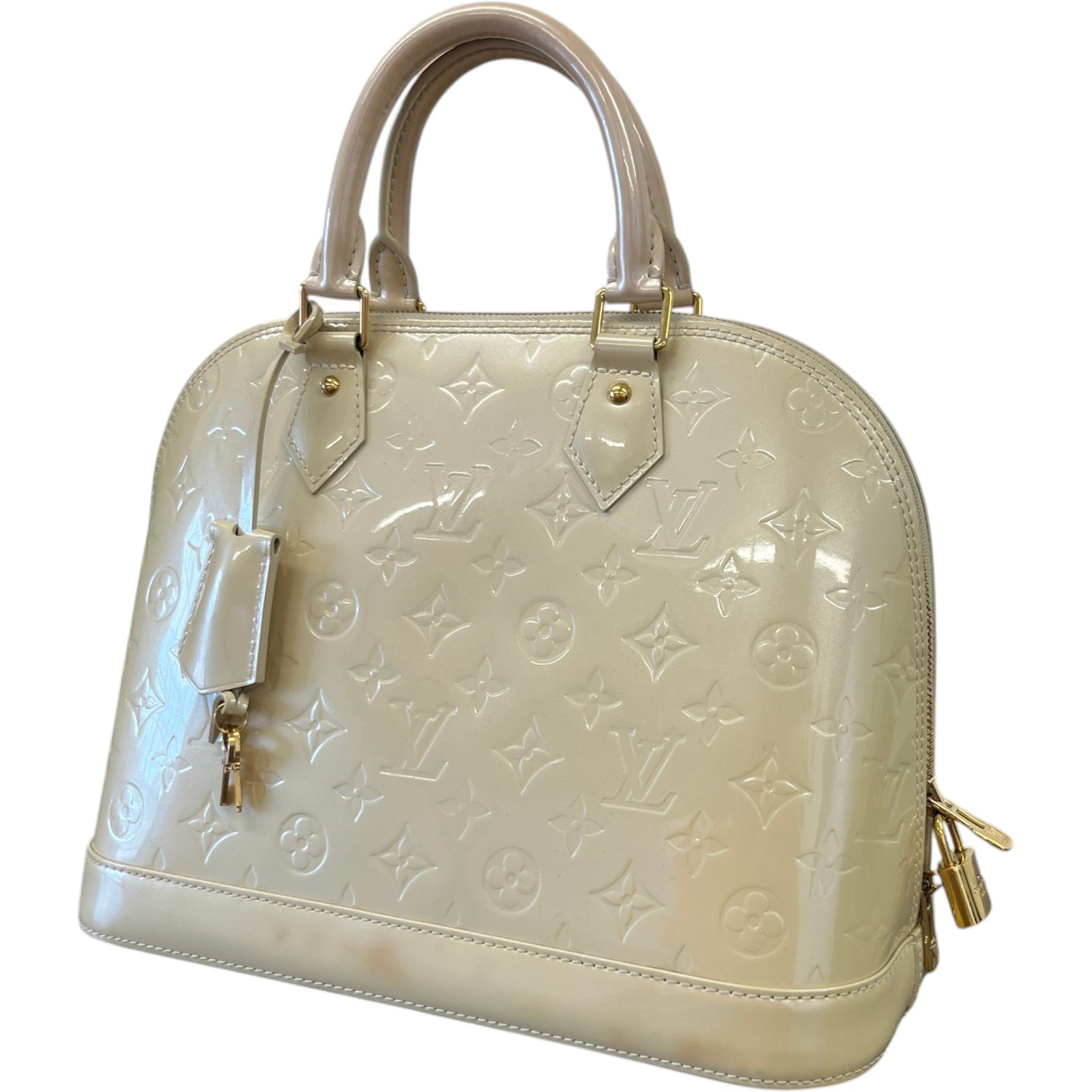 Women's Vernis Leather Alma Mm Bag Cream - Photo 5