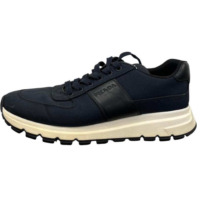 Prada Men's Logo Runner Low Trainers Navy Size 7.5