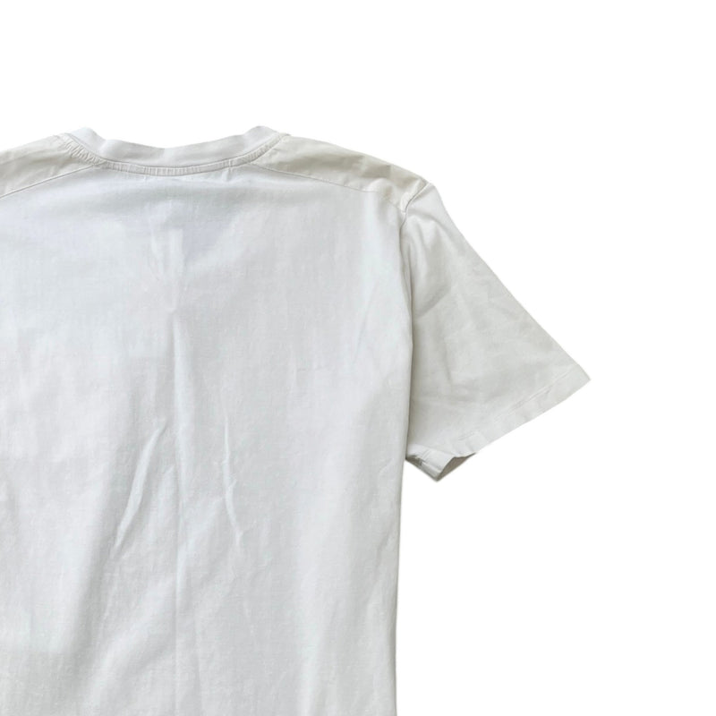 Men's Pocket Logo V Neck T-Shirt White Size S