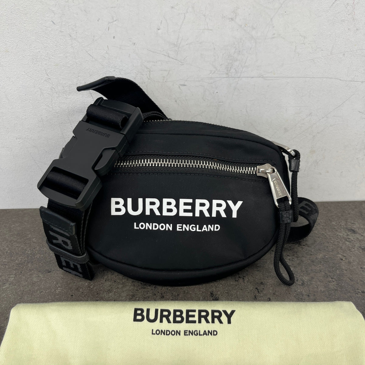 Men's Logo Cannon Nylon Belt Bag Black - Photo 12