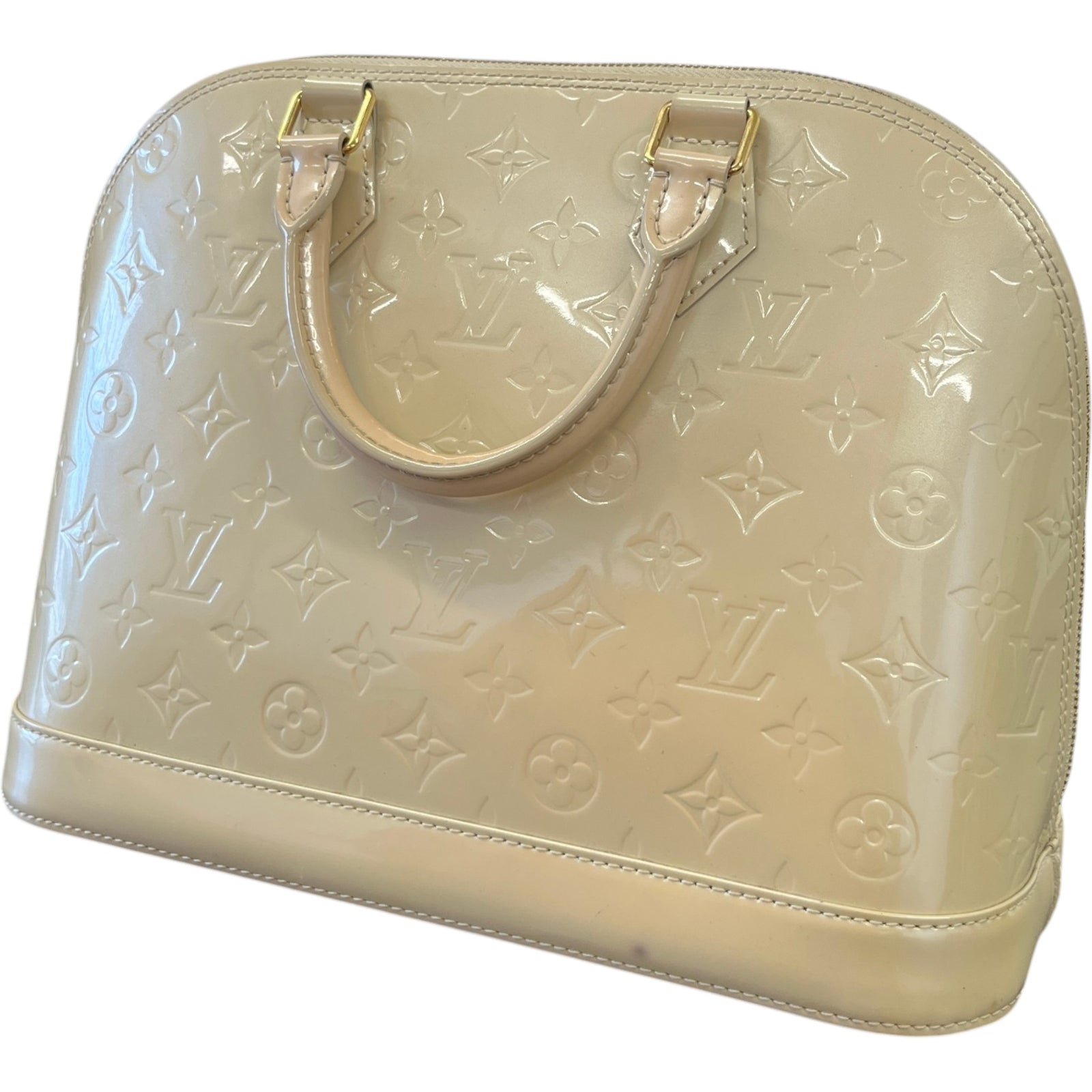 Women's Vernis Leather Alma Mm Bag Cream - Photo 9