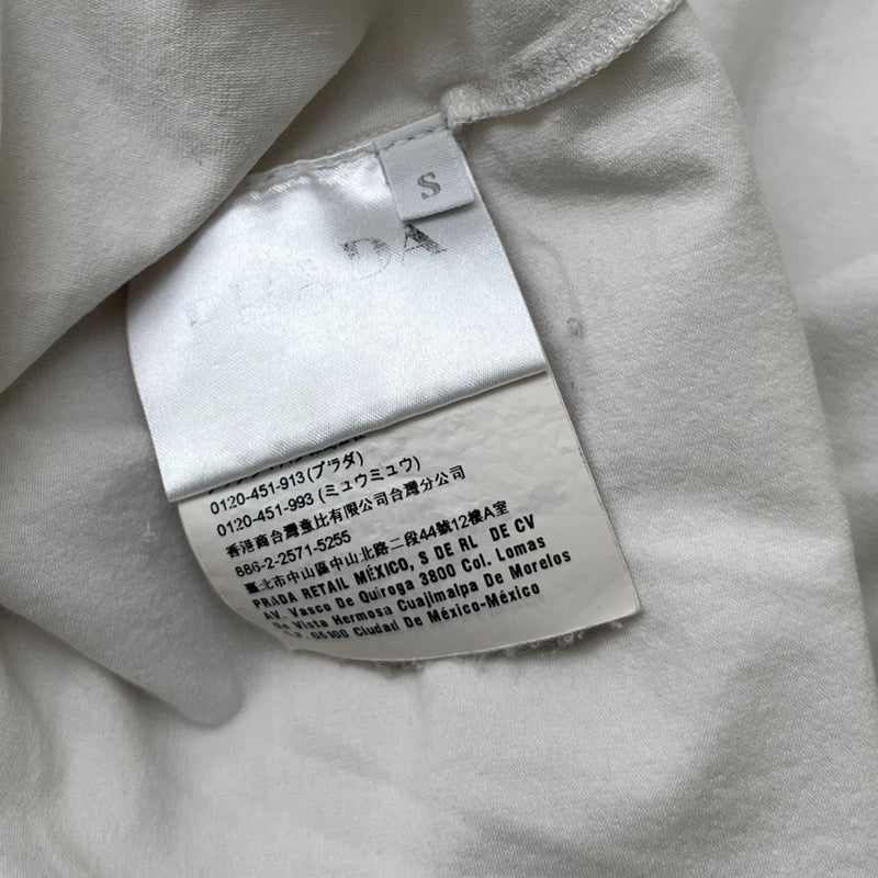Men's Pocket Logo V Neck T-Shirt White Size S