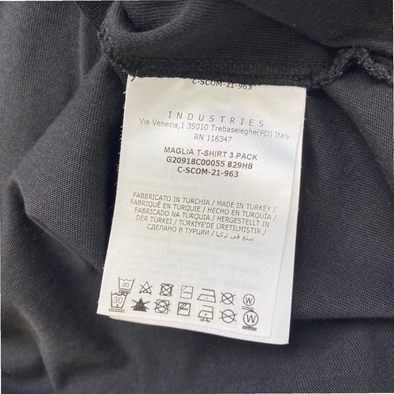 Men's Maglia T-Shirt Black Size L - Photo 6