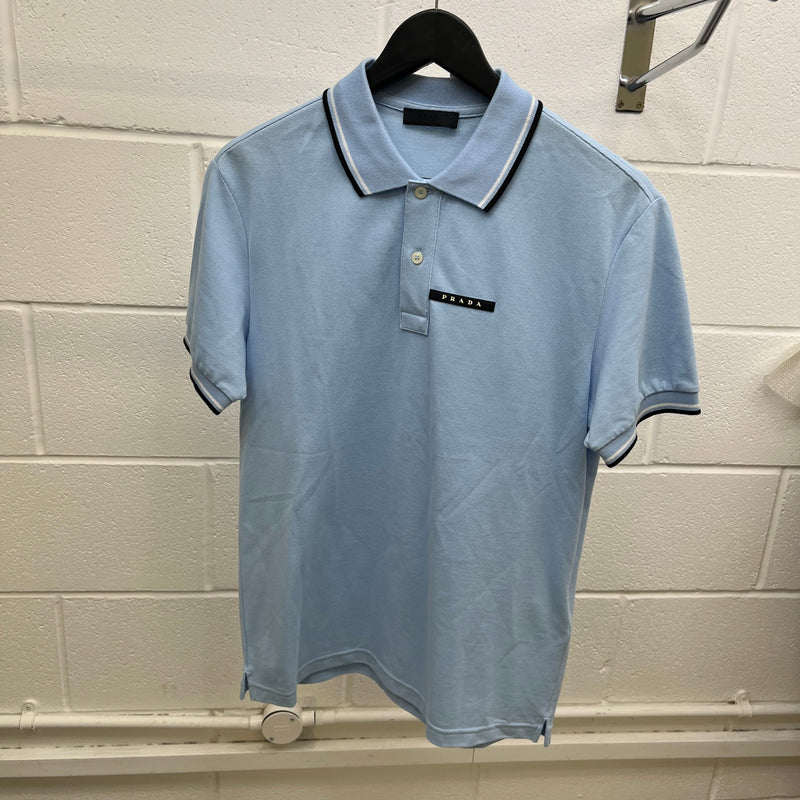 Men's Logo Polo Shirt Blue Size M
