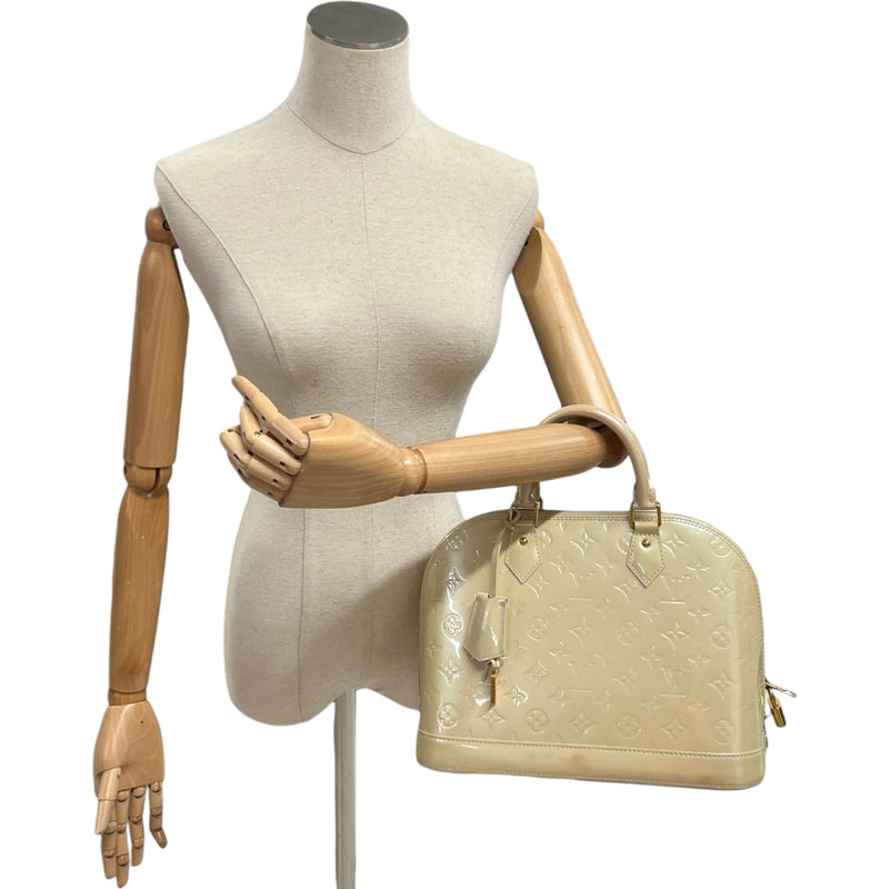 Women's Vernis Leather Alma Mm Bag Cream