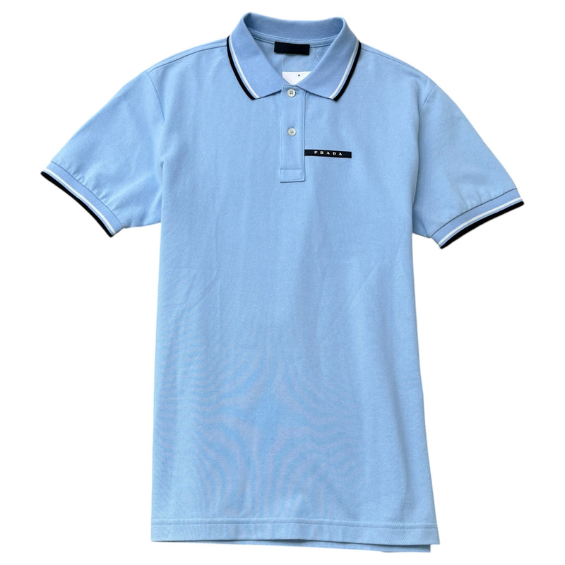 Men's Logo Polo Shirt Blue Size M