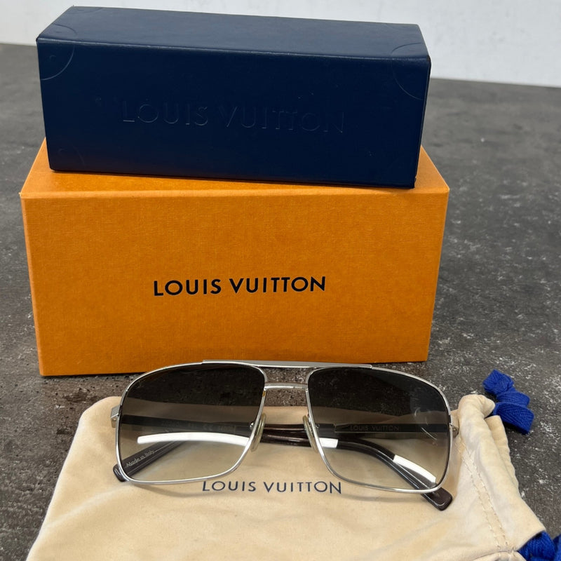 Men's Z0260U Damier Sunglasses Silver