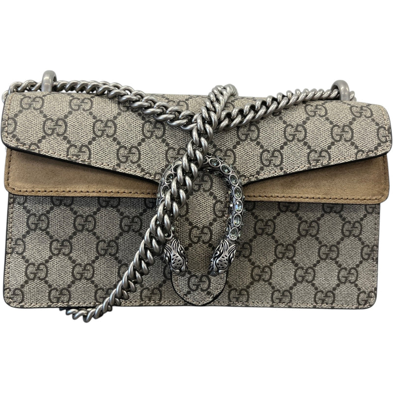 Gucci Women's GG Supreme Dionysus Small Shoulder Bag Beige