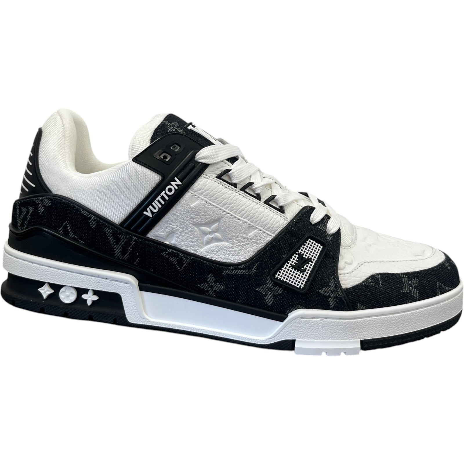 Men's Lv Denim Low Trainers Black Size EU 44 / UK 10 - Photo 1