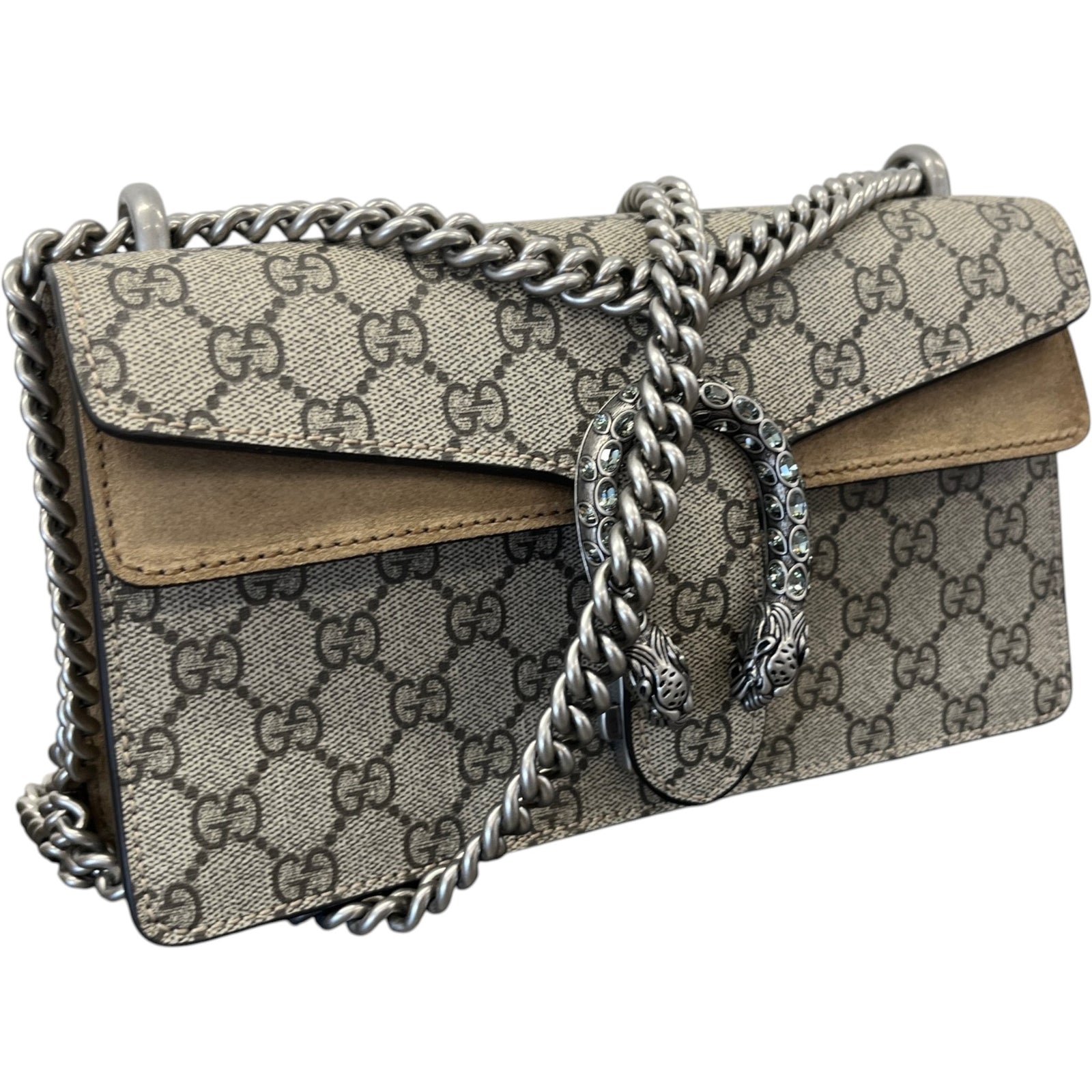 Gucci Women's GG Supreme Dionysus Small Shoulder Bag Beige - Photo 4