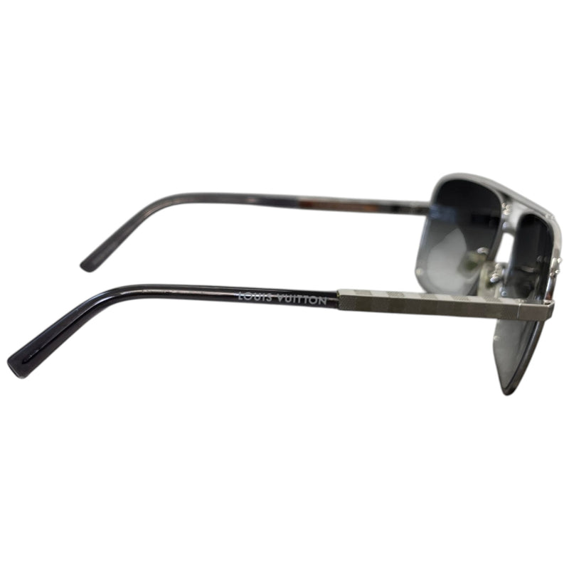 Men's Z0260U Damier Sunglasses Silver