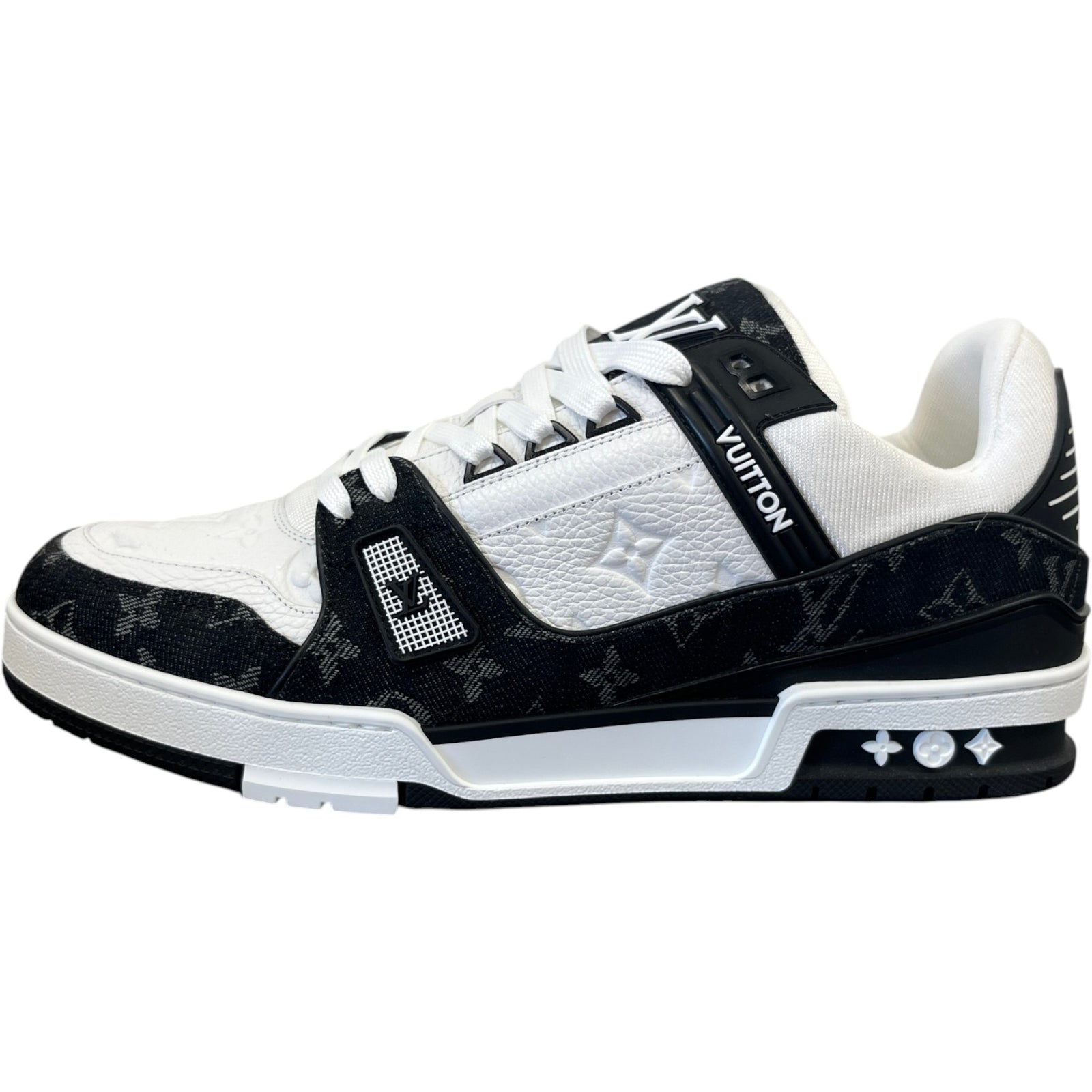 Men's Lv Denim Low Trainers Black Size EU 44 / UK 10 - Photo 5