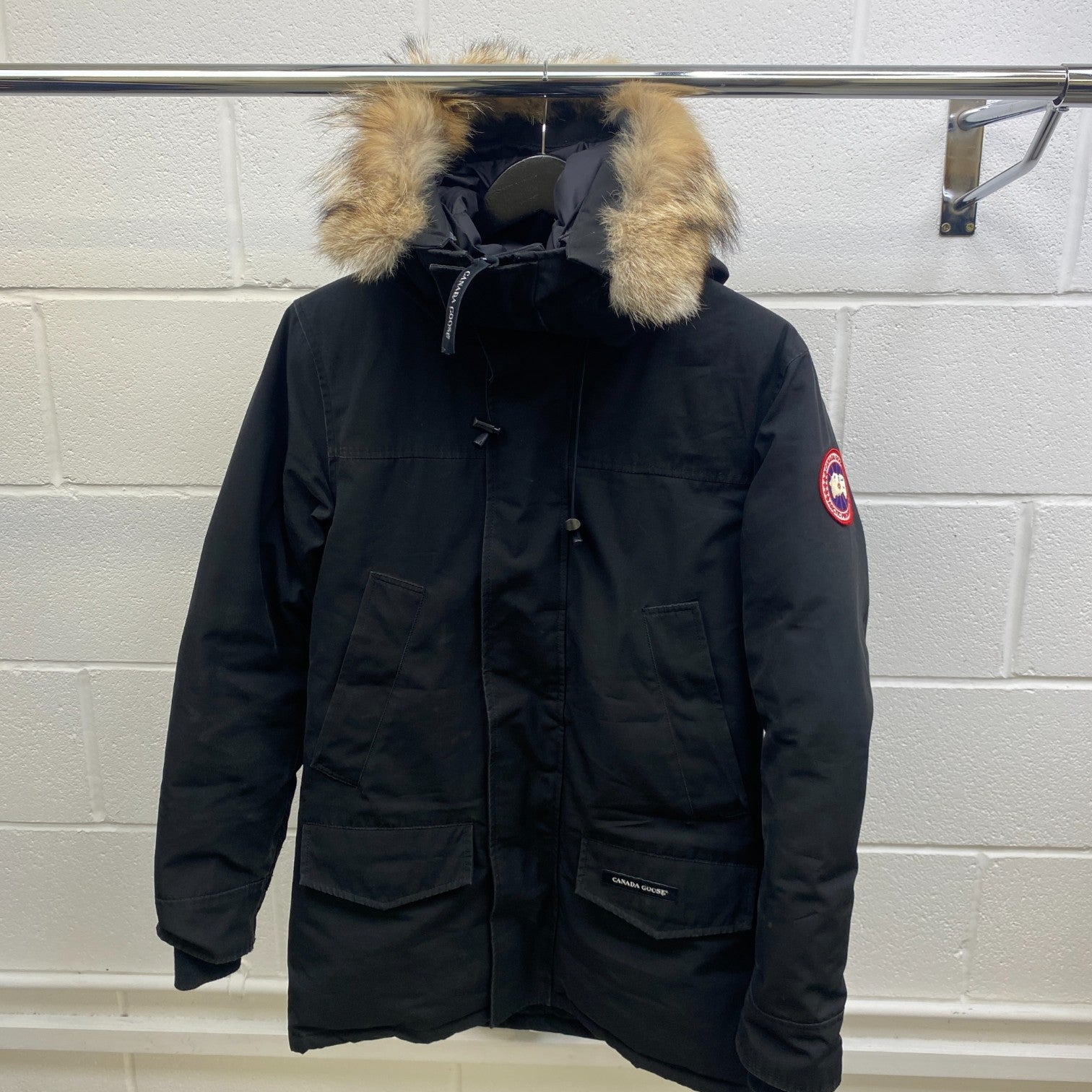 Men's Langford Parka Down Jacket Black Size S - Photo 10