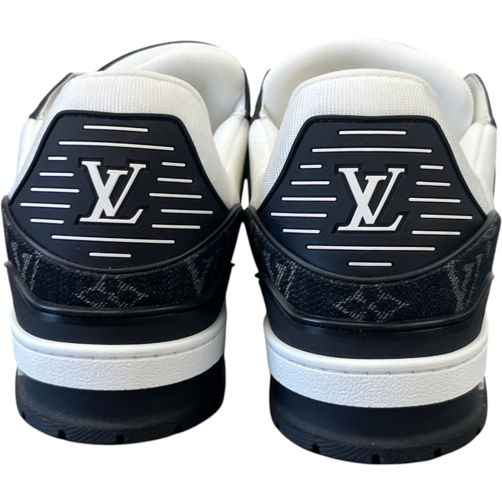 Men's Lv Denim Low Trainers Black Size EU 44 / UK 10 - Photo 7
