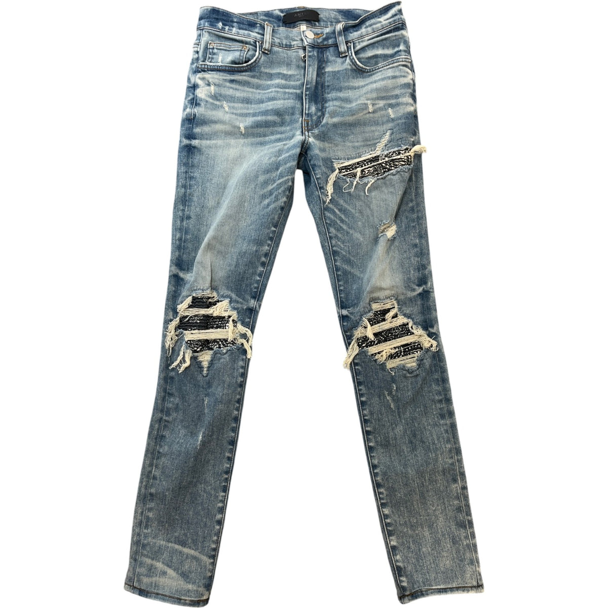 Men's Distressed MX1 Jeans Blue Size W31 - Photo 1