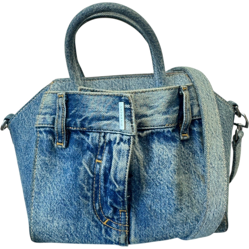 Women's Antigona Lock Mini Boyfriend denim Bag Blue