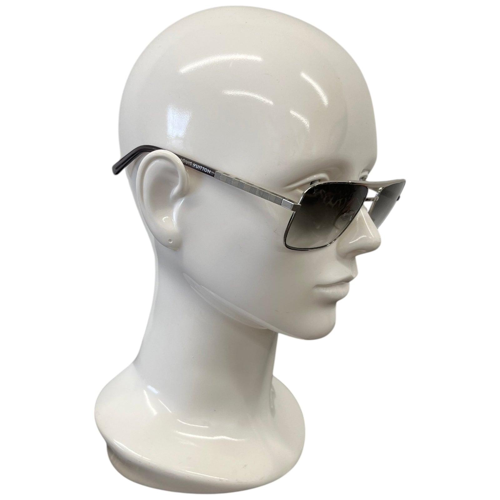 Men's Z0260U Damier Sunglasses Silver - Photo 3