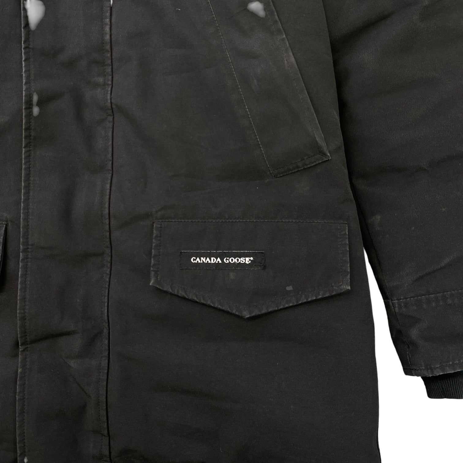 Men's Langford Parka Down Jacket Black Size S - Photo 6