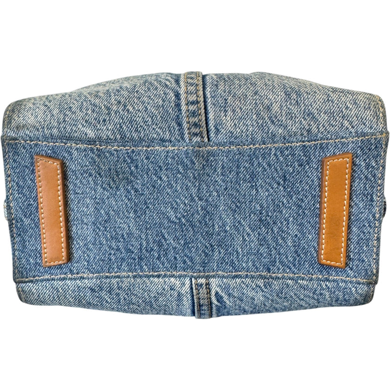 Women's Antigona Lock Mini Boyfriend denim Bag Blue