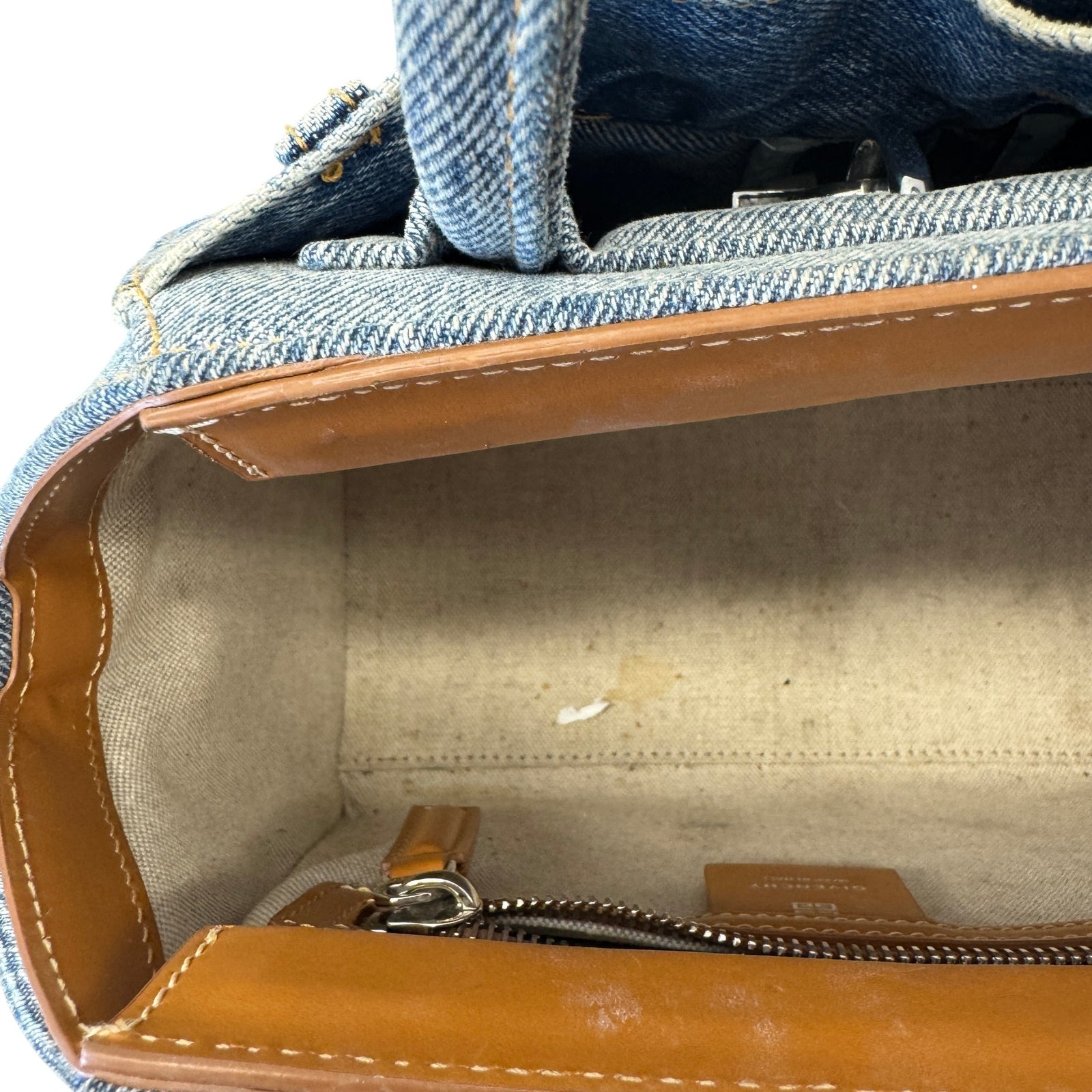 Women's Antigona Lock Mini Boyfriend denim Bag Blue - Photo 11